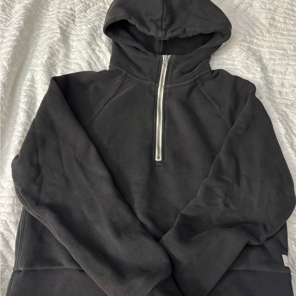 Vuori Restore Women's Black Half-Zip Hoodie - Picture 3 of 5